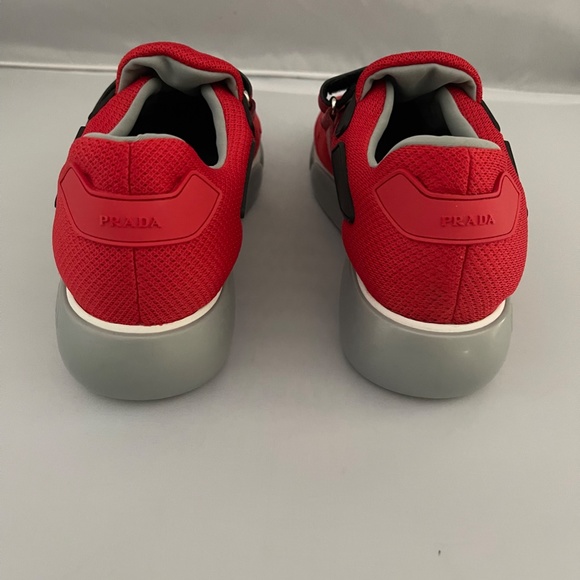 Prada Cloud Bust Knit Trainer with Logo Strap - Picture 9 of 11